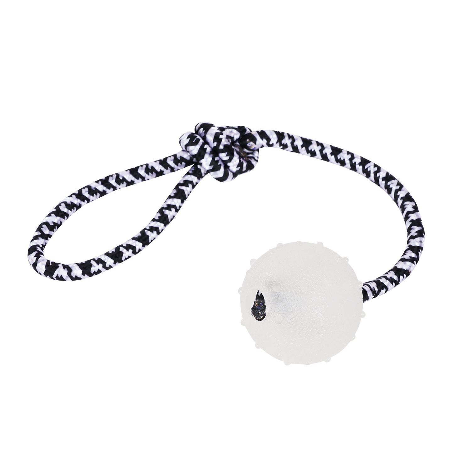 Glow Ball Dog Toy with Rope – Tug & Training Night Play Toy