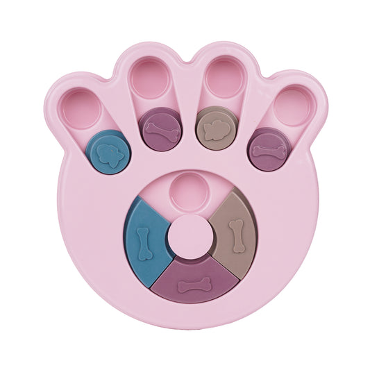 Interactive Puzzle Feeder Dog Toy – Slow Treat Dispensing Plate