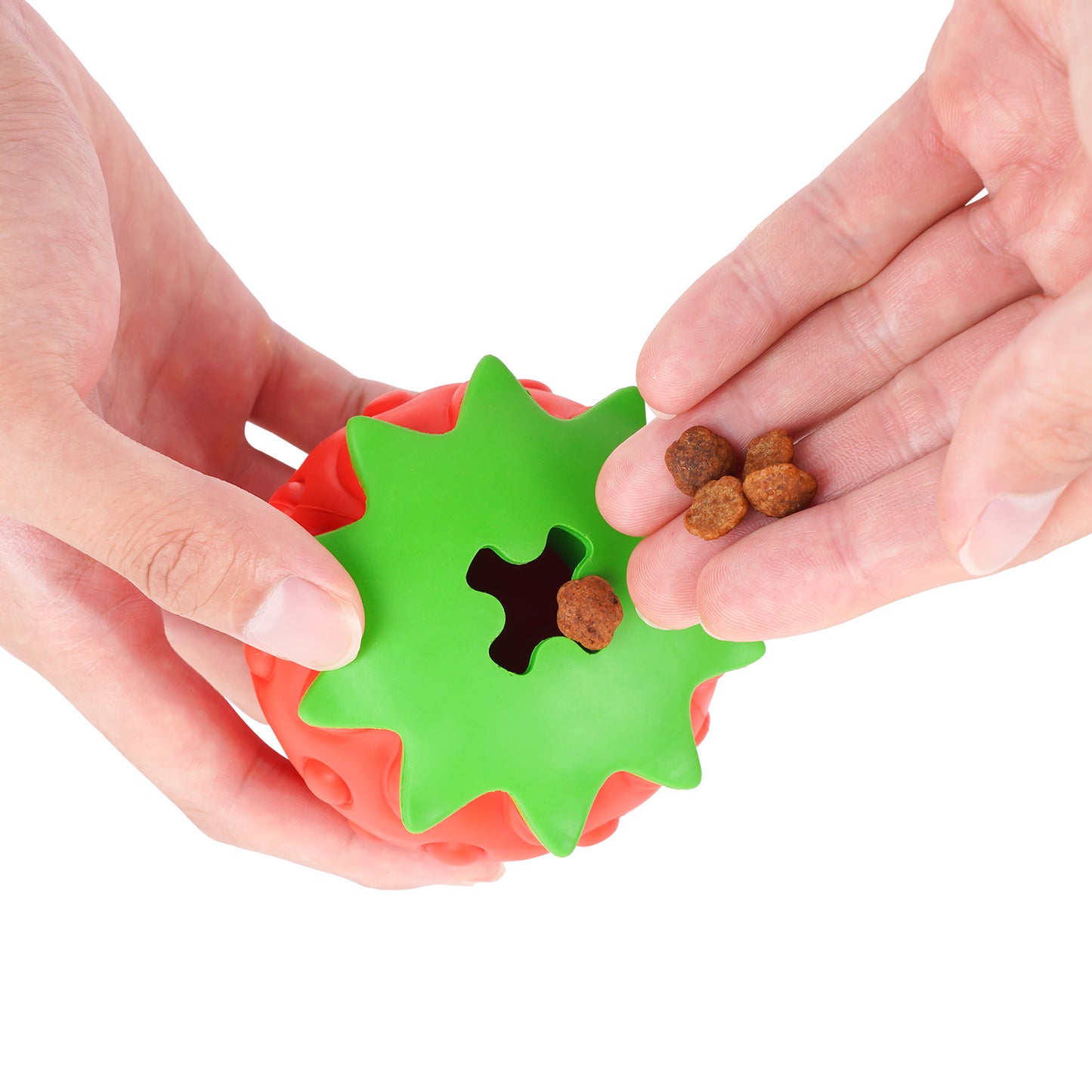 Strawberry Puzzle Dog Toy – Treat Dispensing & Teething Chew