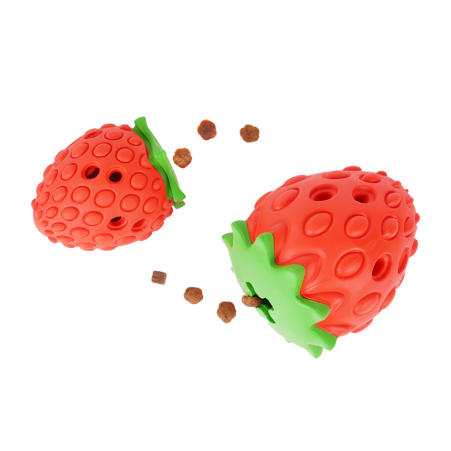 Strawberry Puzzle Dog Toy – Treat Dispensing & Teething Chew