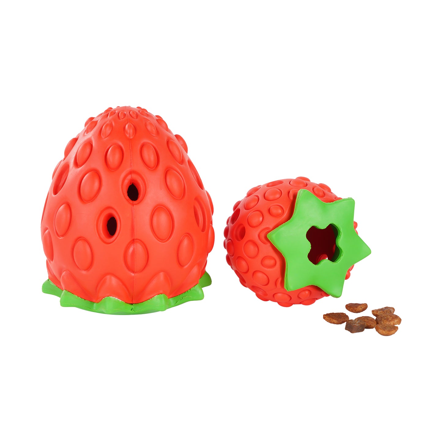 Strawberry Puzzle Dog Toy – Treat Dispensing & Teething Chew