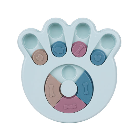Interactive Puzzle Feeder Dog Toy – Slow Treat Dispensing Plate