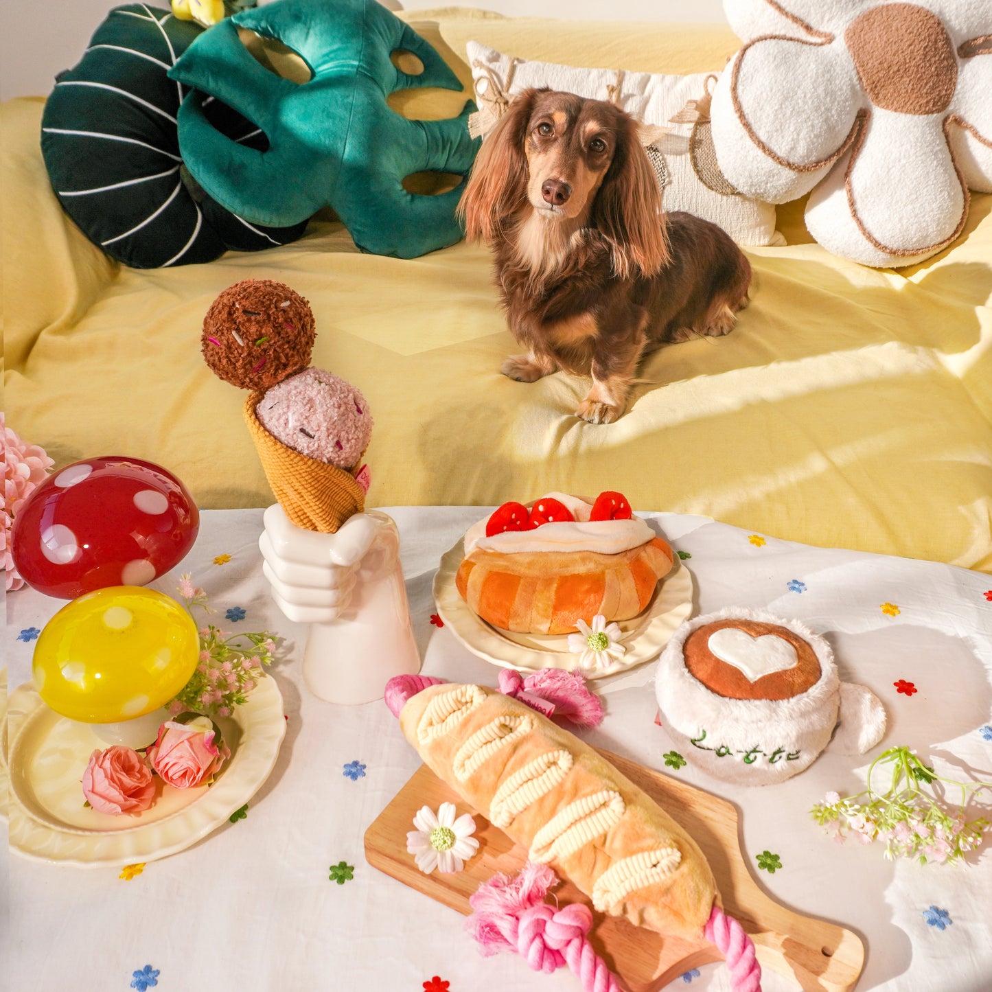 Picnic Pals Plush Toy Collection – Interactive Enrichment Plush Dog Toys