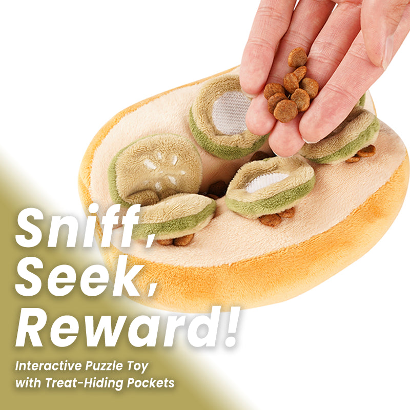 Hot Dog Plush Dog Toy – Chew & Treat Hiding Interactive Toy