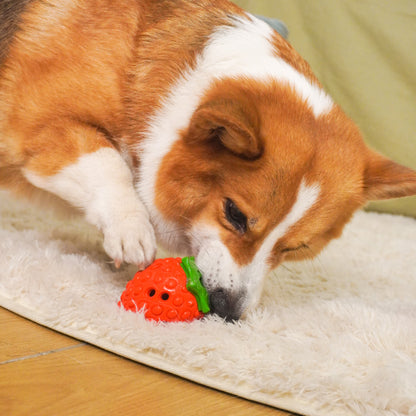Strawberry Puzzle Dog Toy – Treat Dispensing & Teething Chew