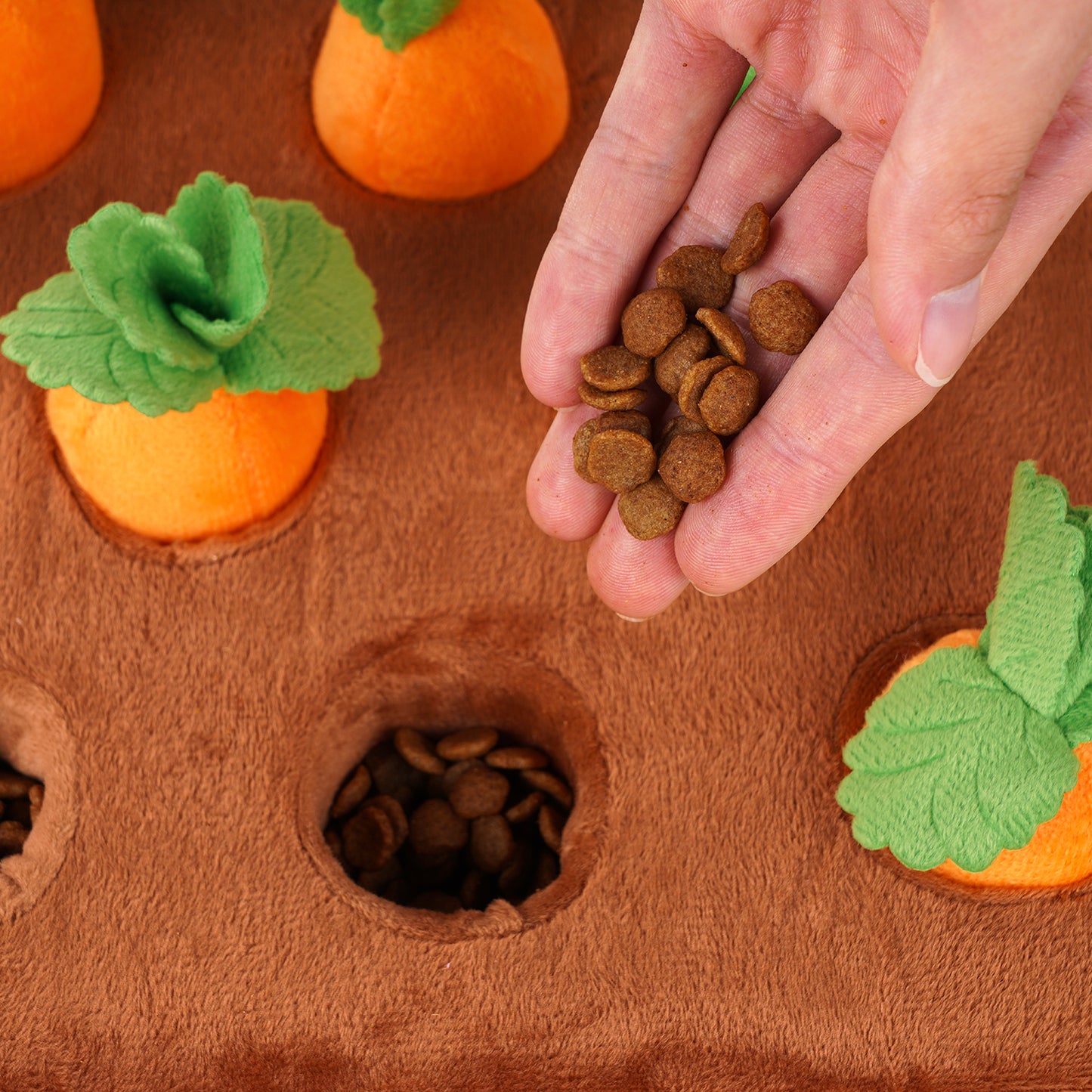 Carrot Snuffle Mat Dog Toy – Squeaky & Plush Puzzle 2-in-1