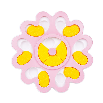 Interactive Puzzle Feeder Dog Toy – Slow Treat Dispensing Plate