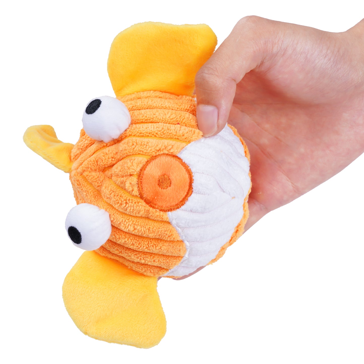 Sea Animal Squeaky Dog Toys – Shark, Crab & Fish Plush Set