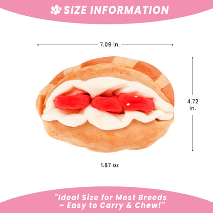 Croissant Plush Dog Toy – Chew & Treat Hiding Interactive Toy