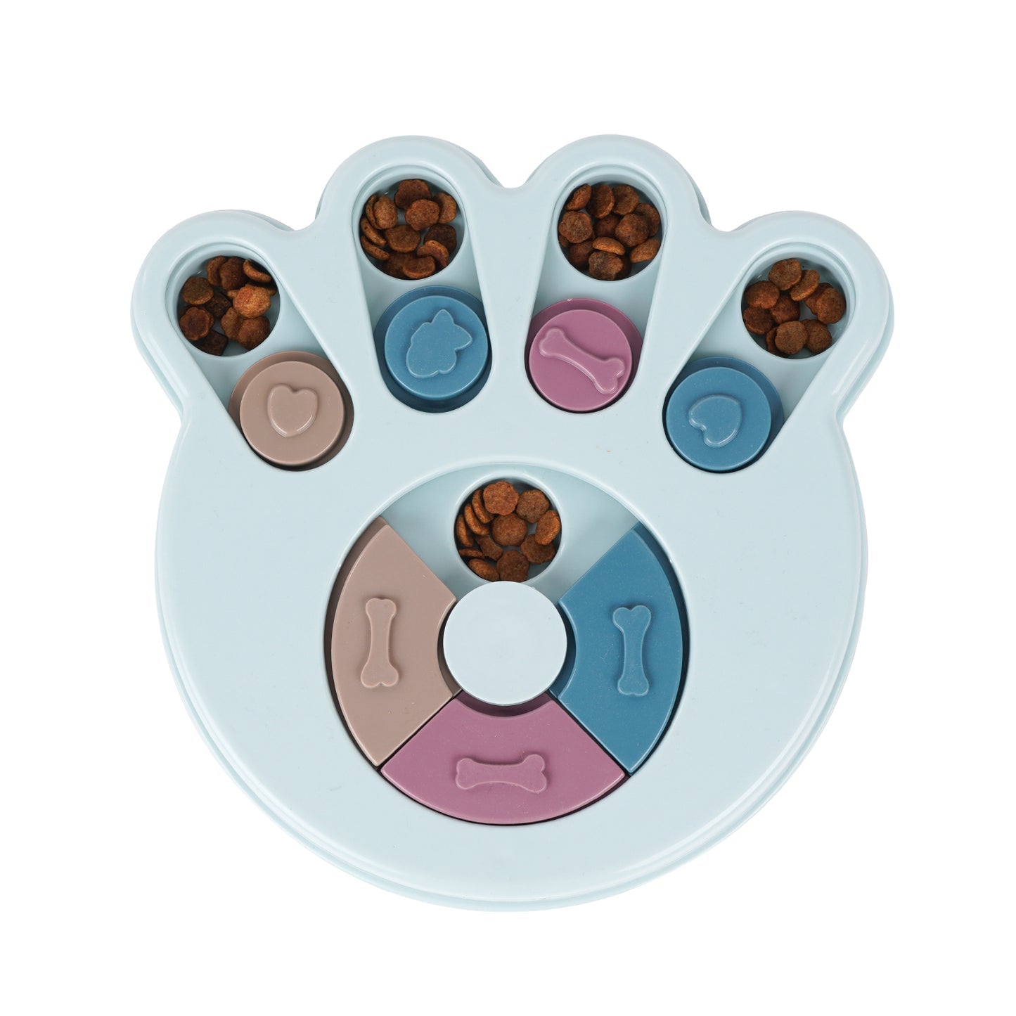 Interactive Puzzle Feeder Dog Toy – Slow Treat Dispensing Plate