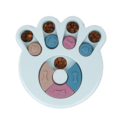 Interactive Puzzle Feeder Dog Toy – Slow Treat Dispensing Plate