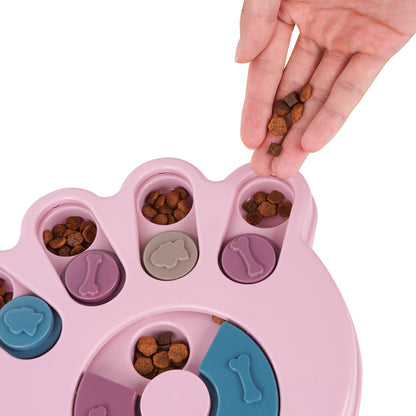 Interactive Puzzle Feeder Dog Toy – Slow Treat Dispensing Plate