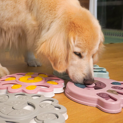 Interactive Puzzle Feeder Dog Toy – Slow Treat Dispensing Plate