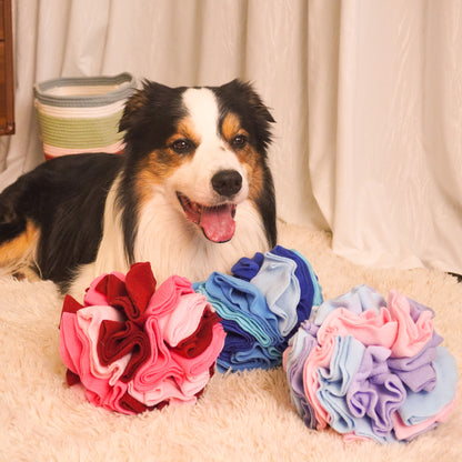 Snuffle Ball Dog Toy – Multi-Color Hide & Seek Puzzle Ball