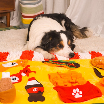 a dog is playing dailyhoo Interactive Snuffle Mat