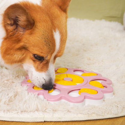 Interactive Puzzle Feeder Dog Toy – Slow Treat Dispensing Plate