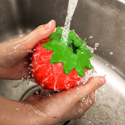 Strawberry Puzzle Dog Toy – Treat Dispensing & Teething Chew
