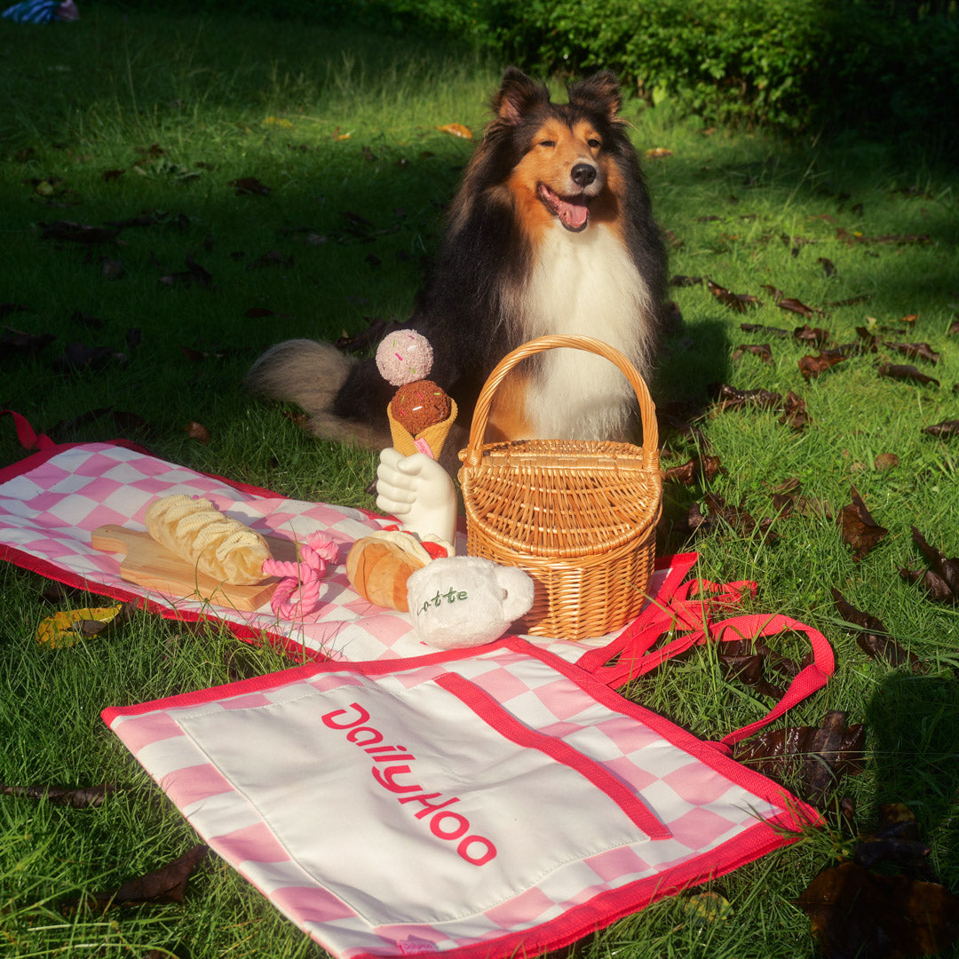 Afternoon Tea Dog Picnic Tote – 2-in-1 Storage Bag & Picnic Mat for Plush Toys