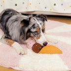 Ice Cream Plush Dog Toy 3-in-1 Chew, Squeaky & Treat Hiding Interactive Toy