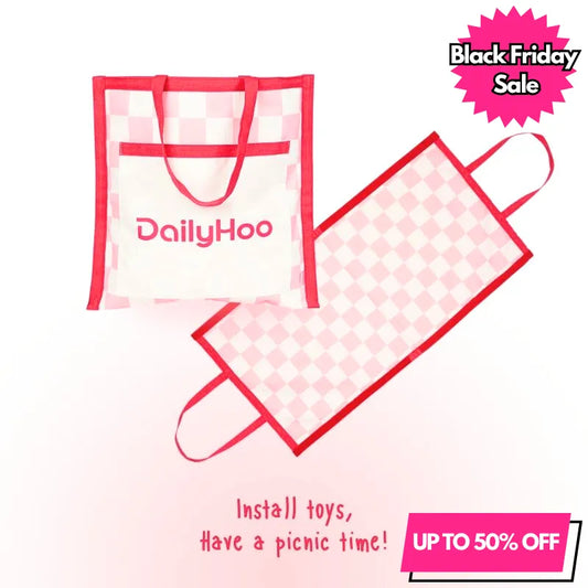 Take Your Dog to Picnic Tote – 2-in-1 Storage Bag & Picnic Mat for Plush Toys